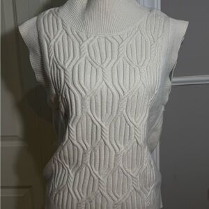 Cyrus Ivory Ribbed Knit Top